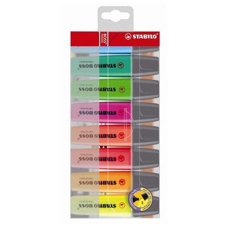STABILO Szövegkiemelő készlet, 2-5 mm, STABILO "BOSS original", 8 különböző szín