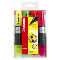   STABILO Szövegkiemelő készlet, 2-5 mm, STABILO "Luminator", 4 különböző szín
