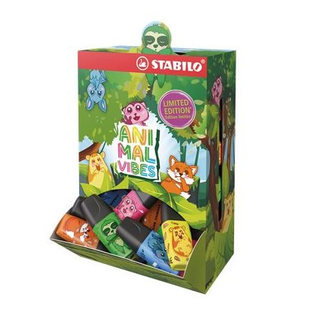 STABILO Szövegkiemelő display, 2-5 mm, STABILO "Boss Mini Animal Vibes", vegyes