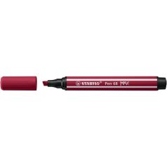   STABILO Filctoll, 1-5 mm, vágott hegy, STABILO "Pen 68 MAX", bordó