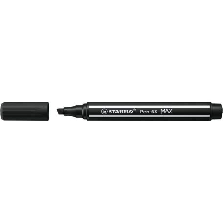 STABILO Filctoll, 1-5 mm, vágott hegy, STABILO "Pen 68 MAX", fekete