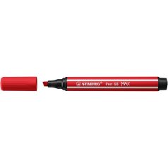   STABILO Filctoll, 1-5 mm, vágott hegy, STABILO "Pen 68 MAX", piros