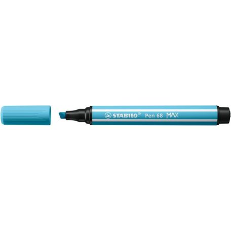 STABILO Filctoll, 1-5 mm, vágott hegy, STABILO "Pen 68 MAX", azúrkék