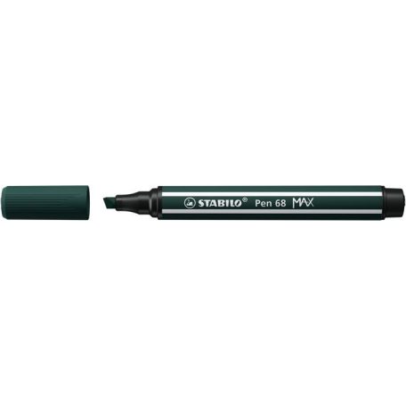 STABILO Filctoll, 1-5 mm, vágott hegy, STABILO "Pen 68 MAX", földzöld