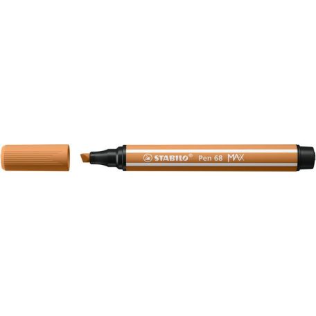 STABILO Filctoll, 1-5 mm, vágott hegy, STABILO "Pen 68 MAX", sötét okker
