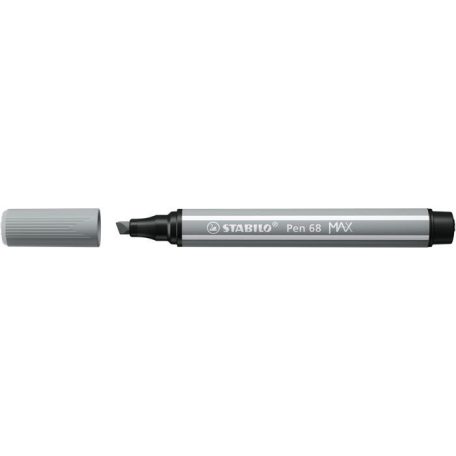 STABILO Filctoll, 1-5 mm, vágott hegy, STABILO "Pen 68 MAX", középszürke