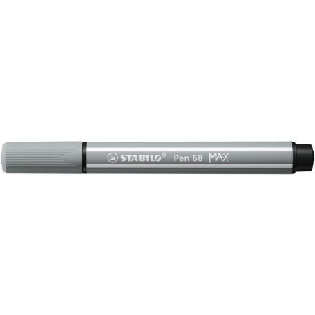 STABILO Filctoll, 1-5 mm, vágott hegy, STABILO "Pen 68 MAX", középszürke