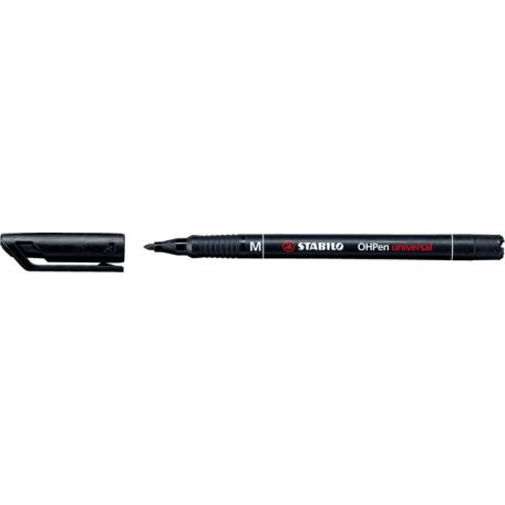 STABILO Alkoholos marker, 1 mm, STABILO "OHPen M", fekete