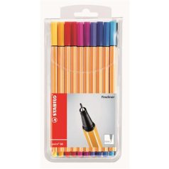   STABILO Tűfilc készlet, 0,4 mm, STABILO "Point 88", 20 különböző szín