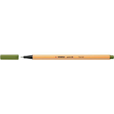 STABILO Tűfilc, 0,4 mm, STABILO "Point 88", moha zöld