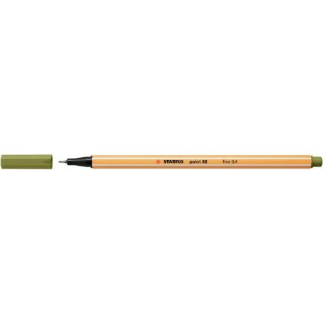 STABILO Tűfilc, 0,4 mm, STABILO "Point 88", sárzöld
