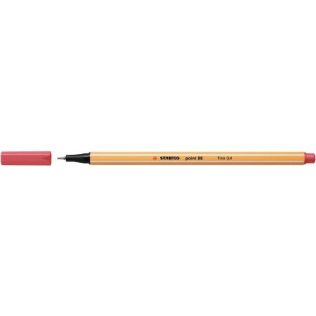 STABILO Tűfilc, 0,4 mm, STABILO "Point 88", rozsdavörös