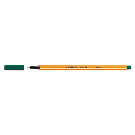 STABILO Tűfilc, 0,4 mm, STABILO "Point 88", fenyőzöld