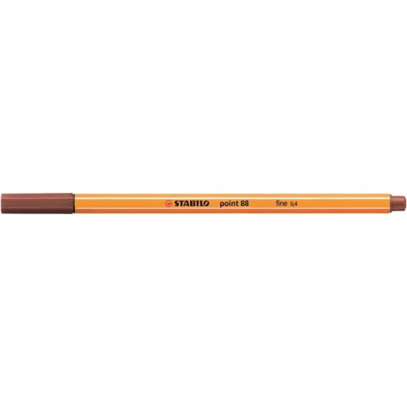 STABILO Tűfilc, 0,4 mm, STABILO "Point 88", vörösbarna