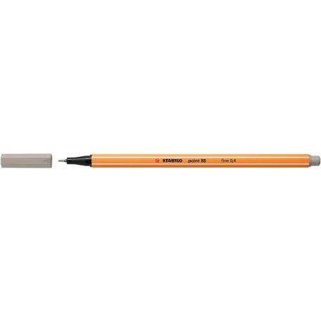STABILO Tűfilc, 0,4 mm, STABILO "Point 88", melegszürke