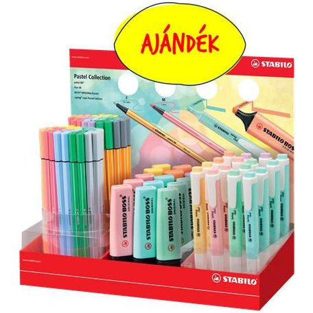 STABILO Tűfilc display csomag, 0,4 mm, STABILO "Point 88"