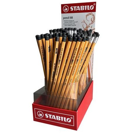 STABILO Grafitceruza display, HB, hatszögletű, STABILO "Pencil 88"
