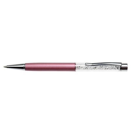 ART CRYSTELLA Golyóstoll, világoslila, felül fehér SWAROVSKI® kristállyal töltve, 14 cm, ART CRYSTELLA®