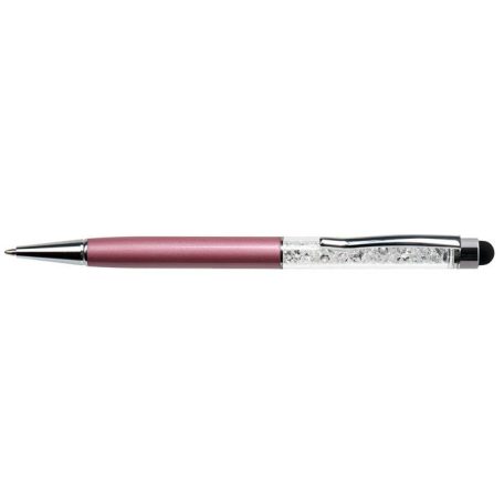 ART CRYSTELLA Golyóstoll, világoslila, felül fehér SWAROVSKI® kristállyal töltve, érintővel, 14 cm, ART CRYSTELLA®