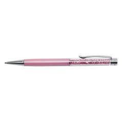   ART CRYSTELLA Golyóstoll, rózsaszín, felül rózsaszín SWAROVSKI® kristállyal töltve, 14 cm, ART CRYSTELLA®