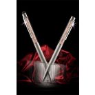 ART CRYSTELLA Golyóstoll, ezüst, felül arany SWAROVSKI® kristályokkal töltve 14 cm, ART CRYSTELLA®