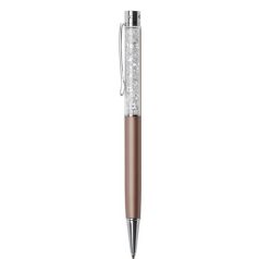   ART CRYSTELLA Golyóstoll, rose gold, felül fehér SWAROVSKI® kristállyal töltve, 14 cm, ART CRYSTELLA®