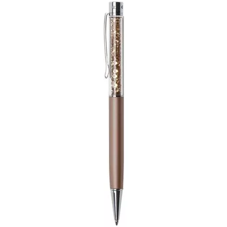 ART CRYSTELLA Golyóstoll, rózsa-arany, felül topáz SWAROVSKI® kristállyal töltve, 14 cm, ART CRYSTELLA®