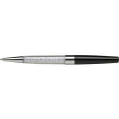   ART CRYSTELLA Golyóstoll, fekete, alul fehér SWAROVSKI® kristállyal töltve, 14cm, ART CRYSTELLA®