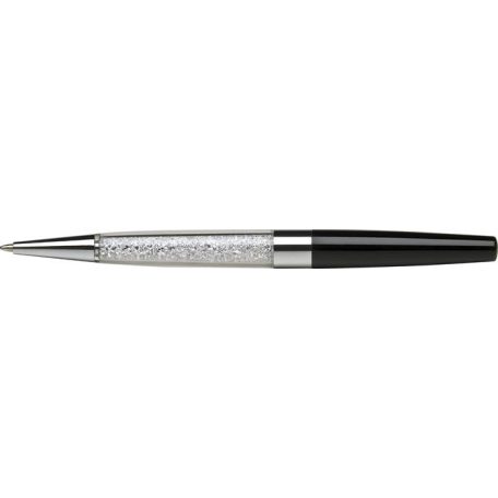 ART CRYSTELLA Golyóstoll, fekete, alul fehér SWAROVSKI® kristállyal töltve, 14cm, ART CRYSTELLA®
