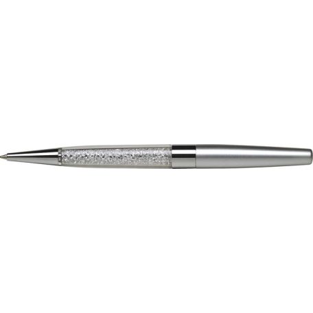 ART CRYSTELLA Golyóstoll, ezüst, alul fehér SWAROVSKI® kristállyal töltve, 14cm, ART CRYSTELLA®