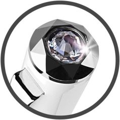   ART CRYSTELLA Golyóstoll, fehér-ezüst "Rialto", fehér SWAROVSKI® kristállyal, 14cm, ART CRYSTELLA®