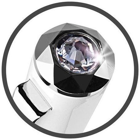 ART CRYSTELLA Golyóstoll, fehér-ezüst "Rialto", fehér SWAROVSKI® kristállyal, 14cm, ART CRYSTELLA®