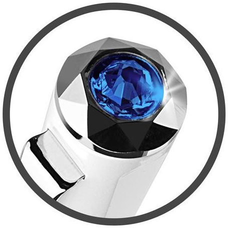 ART CRYSTELLA Golyóstoll, fehér-ezüst "Rialto", zafírkék SWAROVSKI® kristállyal, 14cm, ART CRYSTELLA®