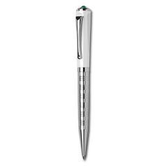   ART CRYSTELLA Golyóstoll, fehér-ezüst, "Rialto", light türkiz SWAROVSKI® kristállyal, 14 cm, ART CRYSTELLA®