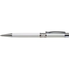   ART CRYSTELLA Golyóstoll, fehér, középen fehér SWAROVSKI® kristállyal töltve, 14cm, ART CRYSTELLA®