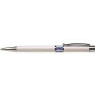 ART CRYSTELLA Golyóstoll, fehér, középen zafírkék SWAROVSKI® kristállyal töltve, 14cm, ART CRYSTELLA®