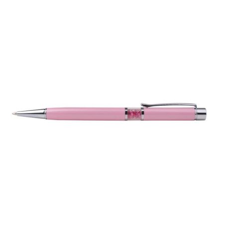 ART CRYSTELLA Golyóstoll, Crystals from SWAROVSKI®, rózsaszín, középen pink kristályokkal töltve, ART CRYSTELLA®, 14cm