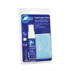   AF Tisztítófolyadék, érintőkijelzőhöz, mikroszálas kendővel, 25 ml, AF "Multi Screen-Clene"