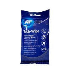   AF Tisztítókendő, képernyőhöz, alkoholmentes, nedves, 25 db, AF "Tech-wipes"