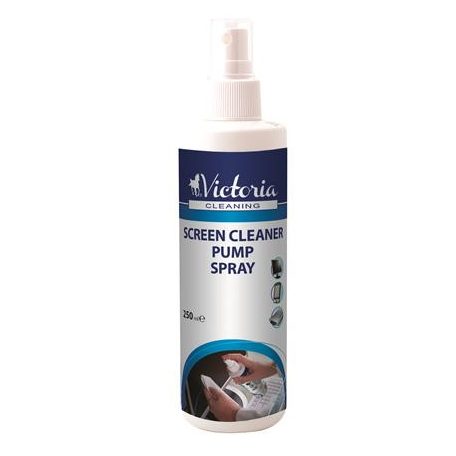 VICTORIA TECHNOLOGY Tisztítófolyadék, képernyőhöz, antisztatikus, pumpás, 250 ml, VICTORIA TECHNOLOGY