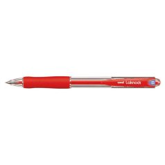   UNI Golyóstoll, 0,3 mm, nyomógombos, UNI "SN-100 Laknock", piros