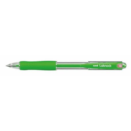 UNI Golyóstoll, 0,3 mm, nyomógombos, UNI "SN-100 Laknock", zöld