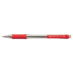   UNI Golyóstoll, 0,4 mm, nyomógombos, UNI "SN-101 Laknock Fine", piros