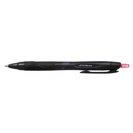 UNI Golyóstoll, 0,35 mm, nyomógombos, fekete tolltest, UNI "SXN-157S Jetstream Sport", piros