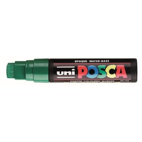 UNI Dekormarker, 15 mm, vágott, UNI "Posca PC-17K", zöld