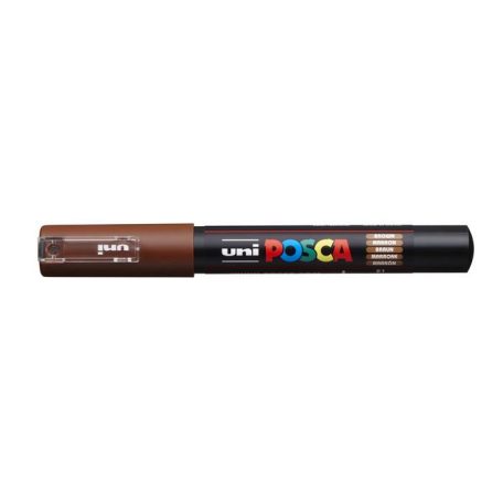 UNI Dekormarker, 0,7-1,0 mm, UNI "Posca PC-1M", barna
