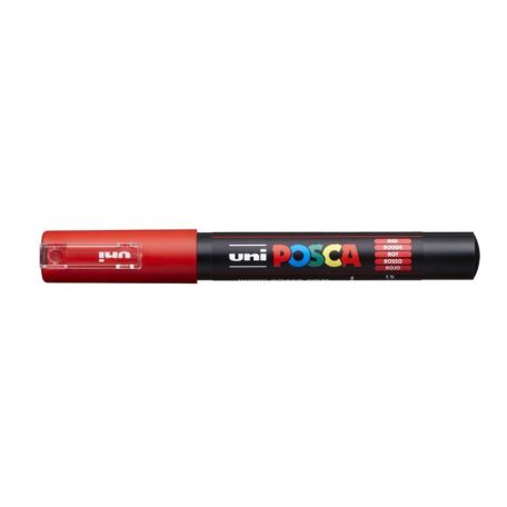 UNI Dekormarker, 0,7-1,0 mm, UNI "Posca PC-1M", piros