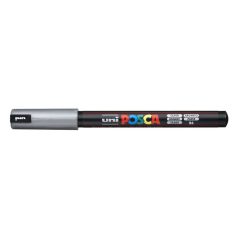   UNI Dekormarker, 0,7 mm, UNI "Posca PC-1MR", ezüst