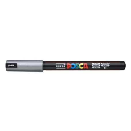 UNI Dekormarker, 0,7 mm, UNI "Posca PC-1MR", ezüst