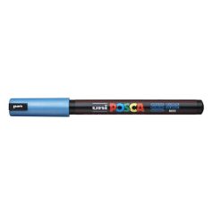   UNI Dekormarker, 0,7 mm, UNI "Posca PC-1MR", metálkék